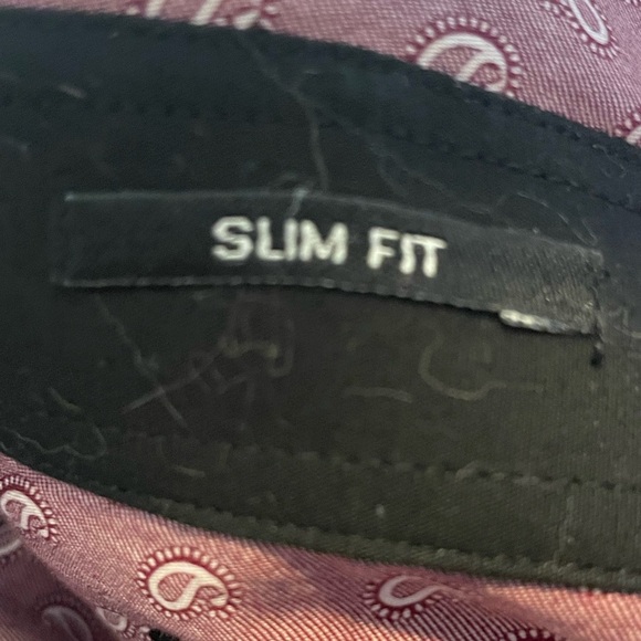 Tasso Elba Premium Collection Slim Fit Paisley Dress Shirt Men’s Large 16½ 42 - Picture 7 of 8